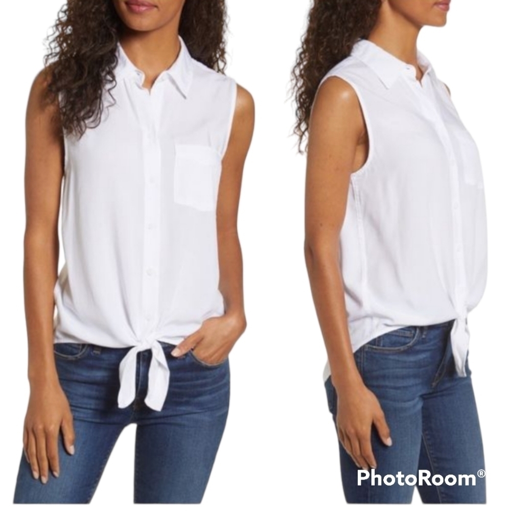 BeachLunchLounge sleeveless tie front top